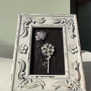 Silver jewelry vintage hand crafted mixed media home decor